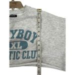 PacSun Playboy By Cropped Sweatshirt Light Gray Size S Photo 4