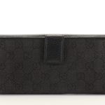 Gucci  STUDDED INTERLOCKING GG BLACK CANVAS & LEATHER CONTINENTAL WALLET Photo 3