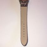 Fred Belay Burgundy Maroon CZ Rhinestone Genuine Leather Watch Wristwatch Photo 8