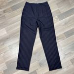 Casual Corner Pinstripe Cuff Hem Trouser Dress Pants Black 10 Photo 7