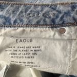 American Eagle  SZ 14 Strigid Mom Jeans Super Hi-Rise Distressed Rips Frayed Hems Photo 13