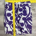 ZARA Basic Purple & White Print Above the Knee Zip Front Skirt with Tie Belt XS Photo 9