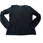 Lands' End LANDS’ END Classic CASHMERE Black Women's crew neck sweater Size XS Extra Small Photo 4