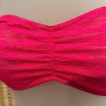 PINK - Victoria's Secret  Hot Pink Lace Bandeau Small S Photo 4