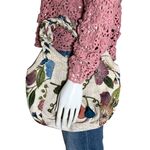 Cottagecore Embroidered Shoulder Bag Boho Whimsical Floral Tapestry Fairy Casual Green Photo 10