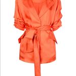 Cinq a sept blood orange belted satin kiera blazer Size XS Photo 1