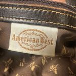 American West Brown Leather Tote Bag Photo 7