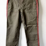 Velvet Graham & Spencer Green Side Stripe Skinny Raw Hem Pants Women's Size 4 Photo 0