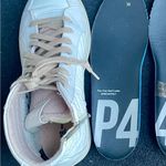 P448  high top white patent leather sneakers size (38) US SIZE 7.5 - 8 womens Photo 3