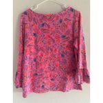 Fresh Produce Top Womens Small Pink 3/4 Sleeve Beachy Coastal Summer Cotton Photo 1