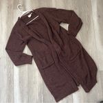 Nia Plush Cardigan full lenth long womens Brown (small) loungewear cozy comfy Photo 4