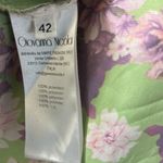 Giovanni Nicolai Floral Print Green & Purple Wrap Top(Size Medium Photo 4