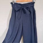 Max Studio  Blue Wide Leg High Rise Belted Dress Pants Womens S Fall Classic Photo 5