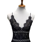 Victoria's Secret Victoria’s Secret Deep V Lace Teddy/Bodysuit Black Size M NWT Photo 4