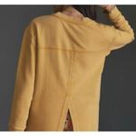 Anthropologie Pilcro by  Large Distressed Long Sleeve Split Hem Tunic Top Gold Photo 1