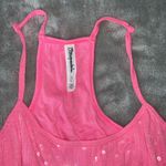 Aeropostale  Solid Pink Sequined Tank Dress Racerback Size Medium Mini Photo 4