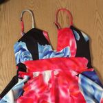 B74 Womens Low Cut V Dress Mini Dress Size Medium Red Photo 1