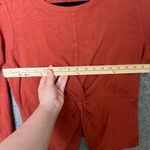 Anthropologie Pilcro by  Woman Size Medium twist-front sweatshirt in rust orange Photo 3