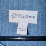 The Drop Women's Small Wool Blend Blue Ribbed Puff Sleeve Sweater Dress Photo 3