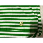 Michael Kors  Shirt Size S White Green Stripe Cold Shoulder Short Sleeve V Neck Photo 1