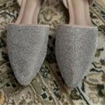 Rampage rhinestone studded pointed toe open side flats wedding glam Photo 2