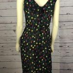 American Vintage Vintage Y2K Floral black Sheer Sleeveless Dress with red & yellow tulips size 8 Photo 10