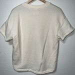 Madewell  Airyterry V-Neck‎ Sweatshirt Tee Womens Size Large Cream Photo 1