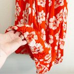 Anthropologie By Gauze Bubble Hem Red Floral Dress L Photo 3