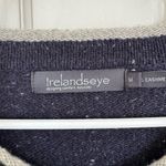 IrelandsEye wool cashmere navy cream cardigan size medium Blue Photo 2