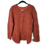 Ruff Hewn chunky burnt orange button sweater Photo 0
