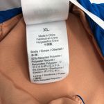 J.Crew  Wide-Rib Squareneck Bikini Top Removable Padding Blue XL Photo 4