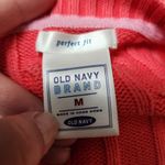 Old Navy  Y2K Pink Cable Detail Vneck Sweater Size Medium Photo 4
