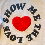 Talentless la show me the love white red heart black letter oversized hoodie sweatshirt Photo 5