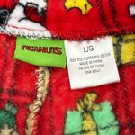 Christmas Fleece Peanuts Snoopy Pajama Pants Women Size Large Red Photo 5