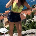 Wild Fable Lime Green Cutout Crop Top Photo 0