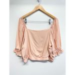 1. State 1.‎ State Square Neck Puff Sleeve Size Large Cropped Top Spanish Villa NWT Photo 4