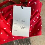 Unique Vintage Marlene Swim TOP Red and White Polka Dot Bikini Top Sz S Photo 3