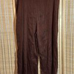 Cynthia Ashby Dark Copper Bronze Brown Wide Leg Culottes Palazzo Pants W36 Silk? Size undefined Photo 8