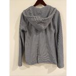 Roxy The Cuddle jacket Women’s Medium Hooded Peacoat Navy White Striped Nautical Photo 1