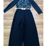 Alexis Classic Jumpsuit XS Black Guipure Lace Ophelia Cropped Photo 5