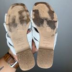 275 Central White Knotted Slide Sandals Made in Italy Leather Flats Women Size 7 Photo 2