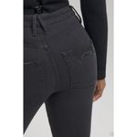 Good American Denim 32 Straight Leg Ripped Fray Hem Crop Jeans Faded Black 14 Photo 1