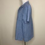 Jaclyn Smith Vintage Linen Blend Blue Short Sleeve Blazer Sz Large Photo 2