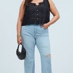 Madewell NWT 90’s Straight Jean 33 needs to be washed liquid spilled on front Photo 0