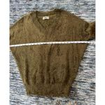 Urban Outfitters  olive green v neck fuzzy sweater size S Photo 7