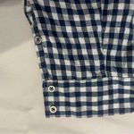 Vintage America Black and White Notched Collar Wrap Button Down Shirt Size L Photo 4