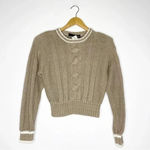 American Vintage Vintage Liz Sport Vintage Crew Neck Sweater Shoulder Pads Size Petite NWT 80's Photo 2