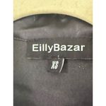 Eilly Bazar Black Pleather Long Sleeve Shirt Photo 3