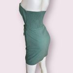 Blue Blush Womens  Las Angeles V Wire Strapless Green wrap Mini summer dress‌ Photo 2