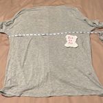CAbi size small light grey super soft knit twist front long sleeve top EUC Photo 6